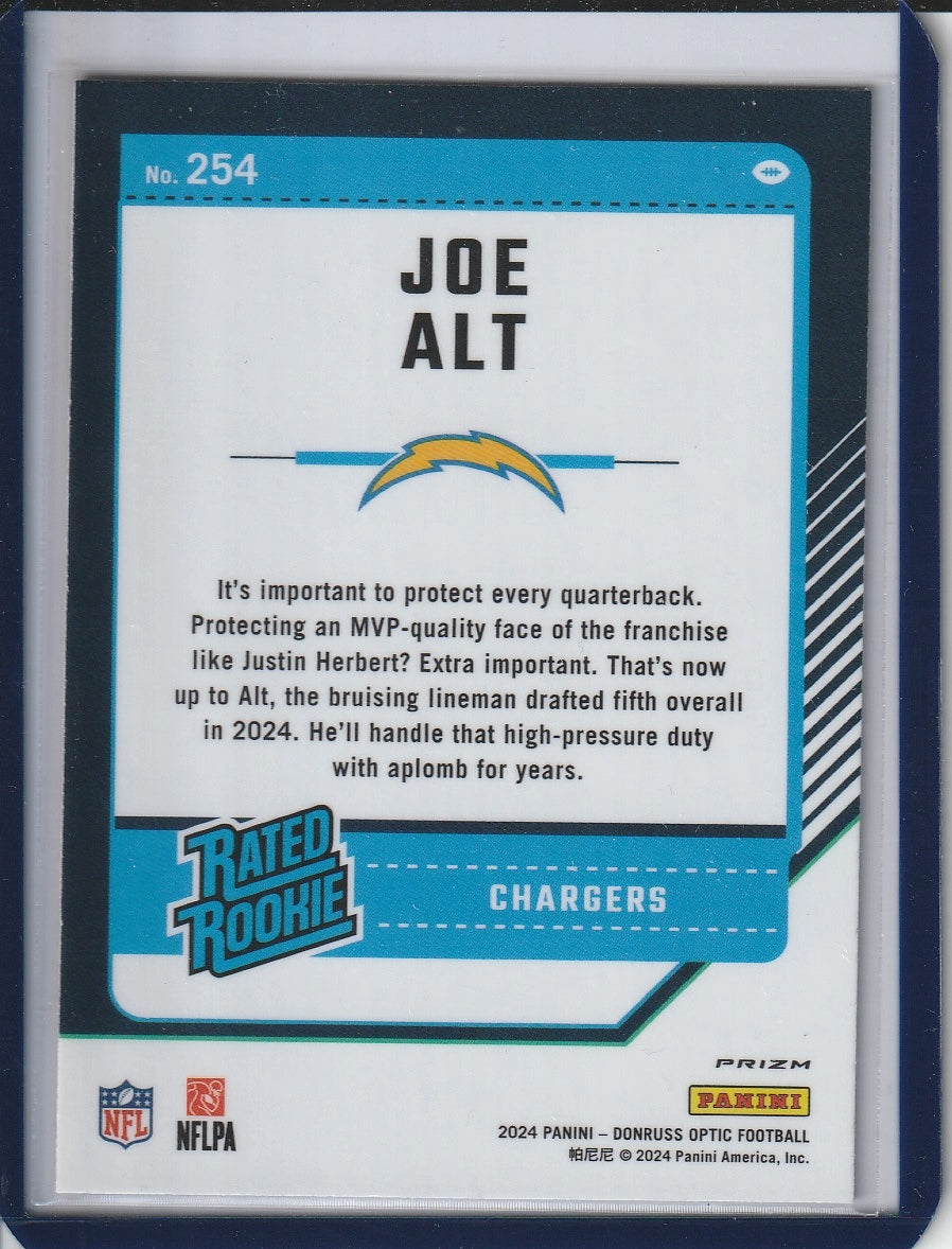 2024 Panini Donruss Optic Football - Joe Alt 'Rated Rookie Flash' RC Prizm