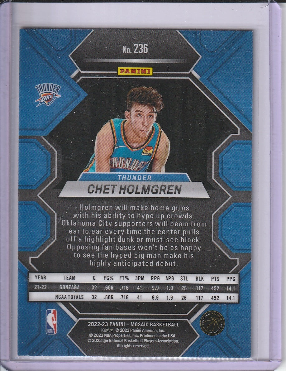 2022-23 Panini Mosaic Basketball - Chet Holmgren RC Rookie