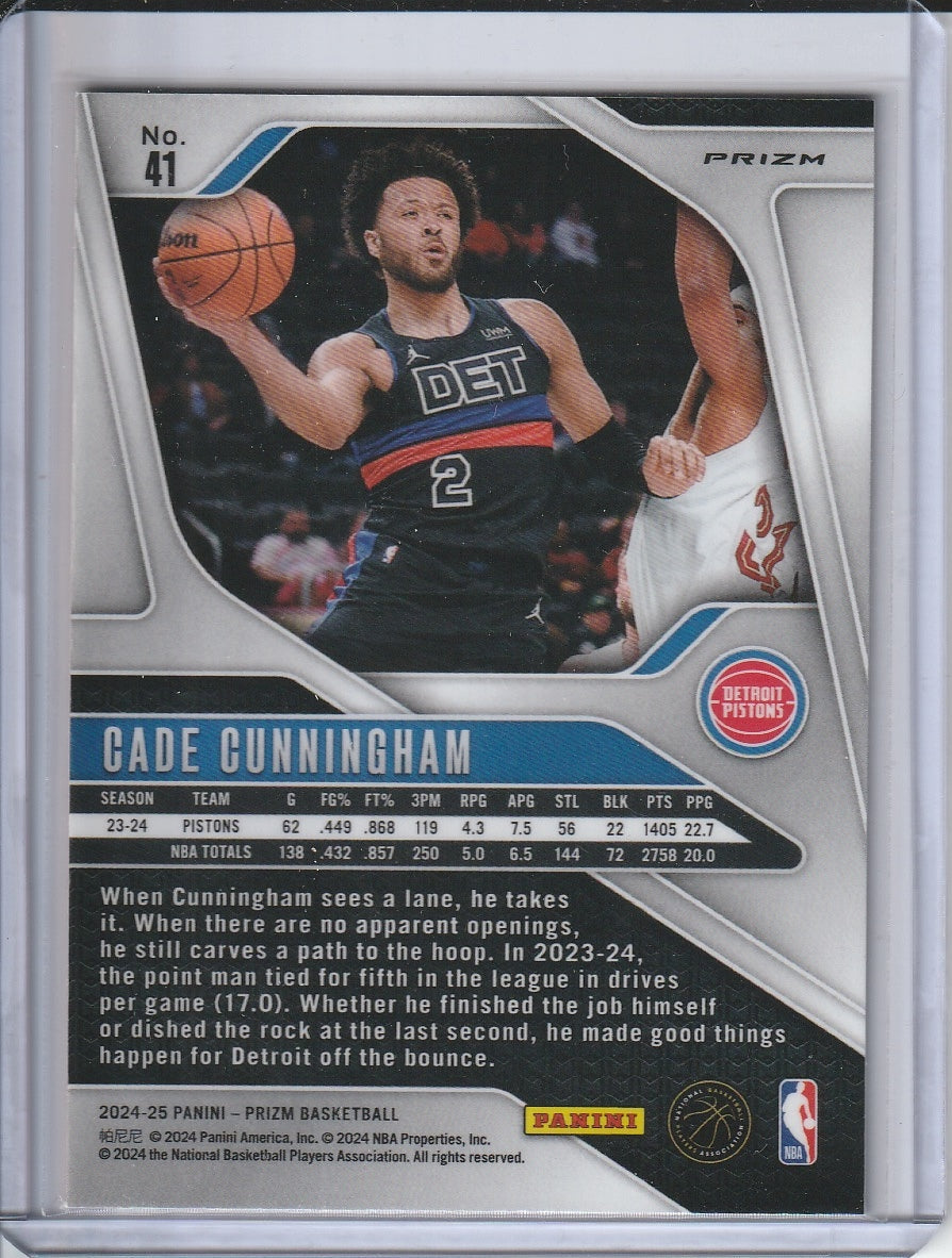 2024-25 Panini Prizm Basketball - Cade Cunningham 'Pink Cracked Ice'