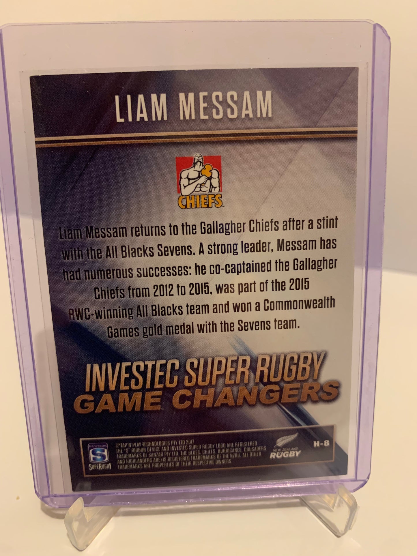 2017 Tap 'n Play Rugby - Liam Messam 'Game Changers' Foil