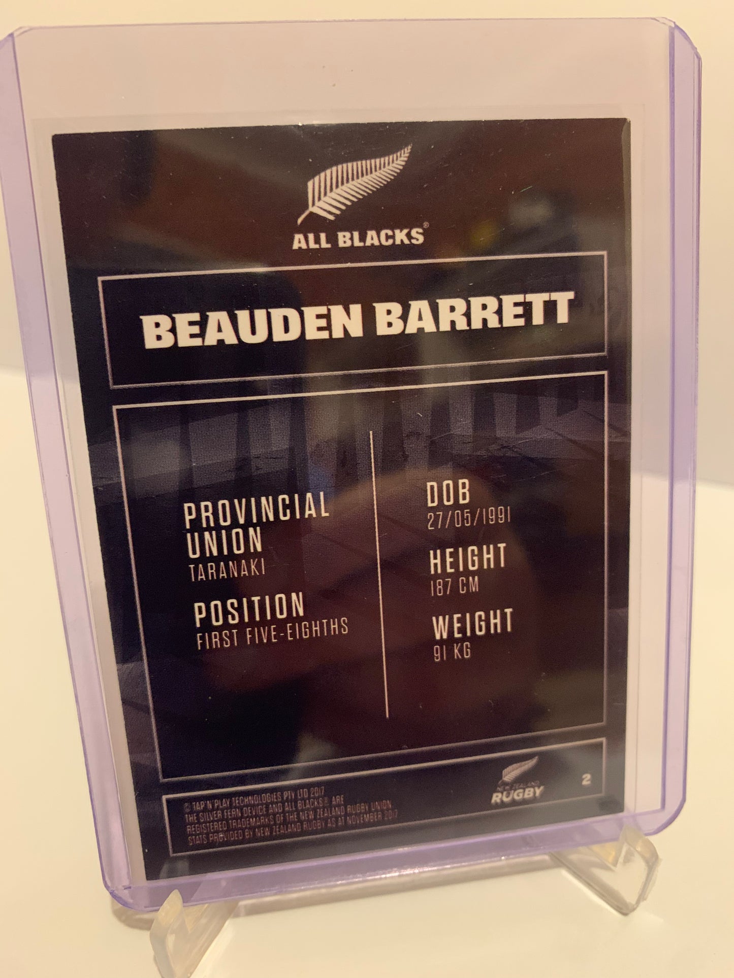 2017 Tap 'n Play Rugby - Beauden Barrett 'All Blacks Foil'