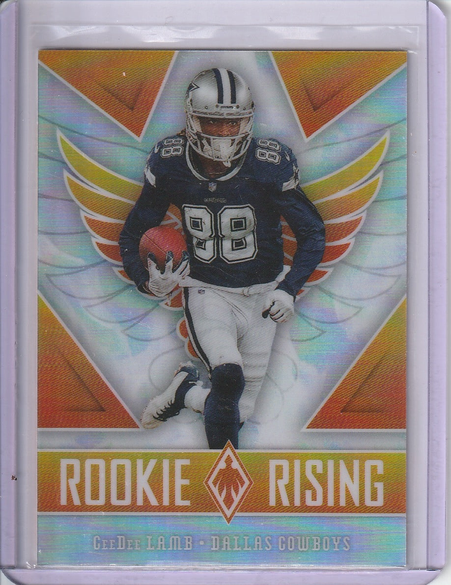 2020 Panini Phoenix Football - CeeDee Lamb 'Rookie Rising' Holo RC Rookie