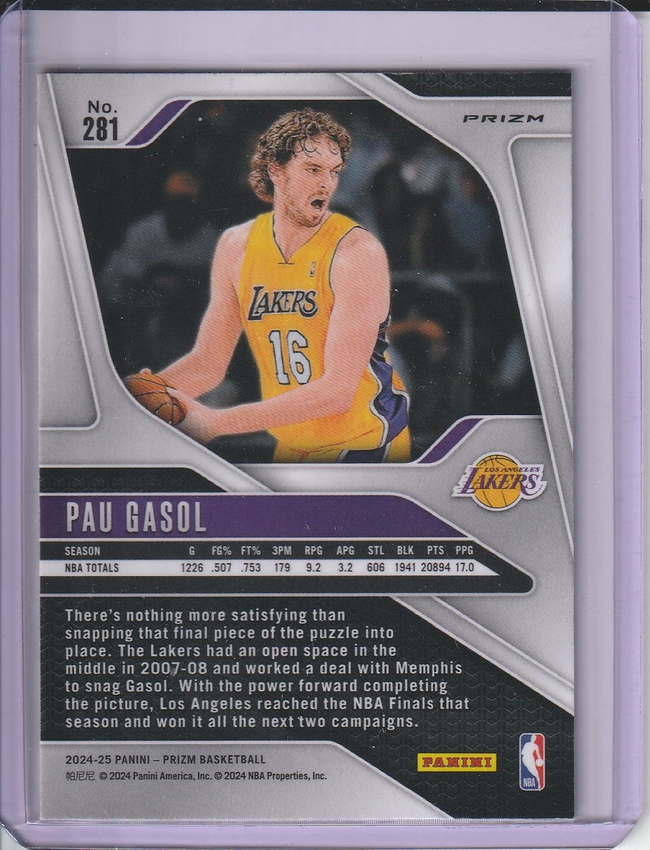 2024-25 Panini Prizm Basketball - Pau Gasol 'Legends' Red, White, Blue