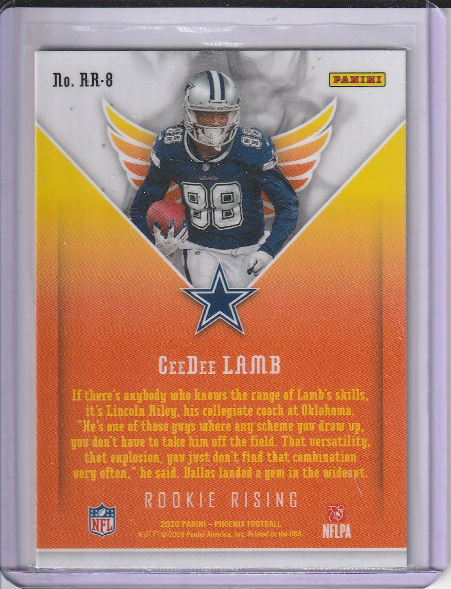 2020 Panini Phoenix Football - CeeDee Lamb 'Rookie Rising' Holo RC Rookie