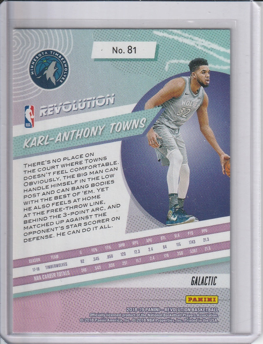 2018-19 Panini Revolution Basketball - Karl-Anthony Towns 'Galactic' SSP