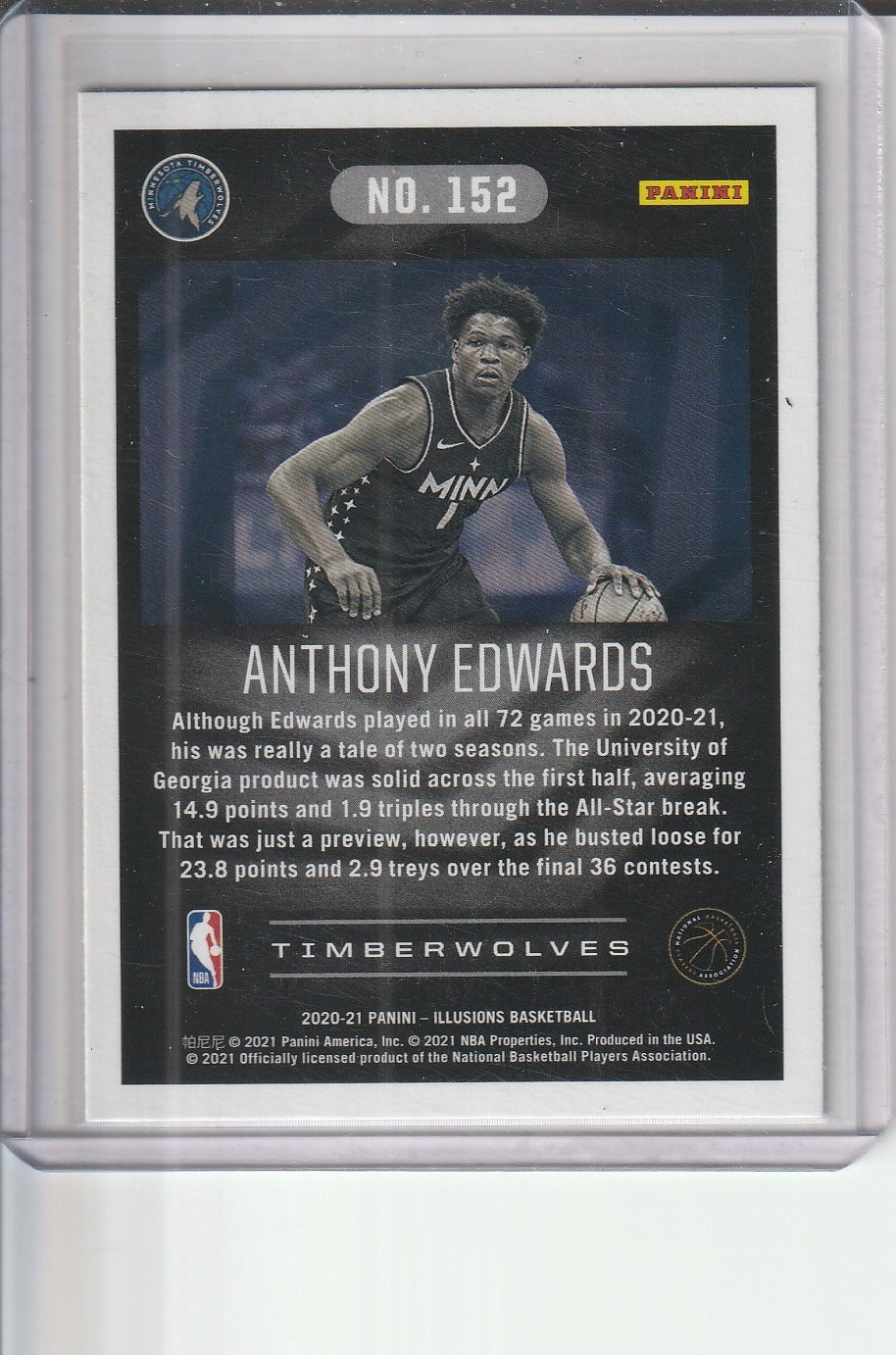 2020-21 Panini Illusions Basketball - Anthony Edwards RC Rookie