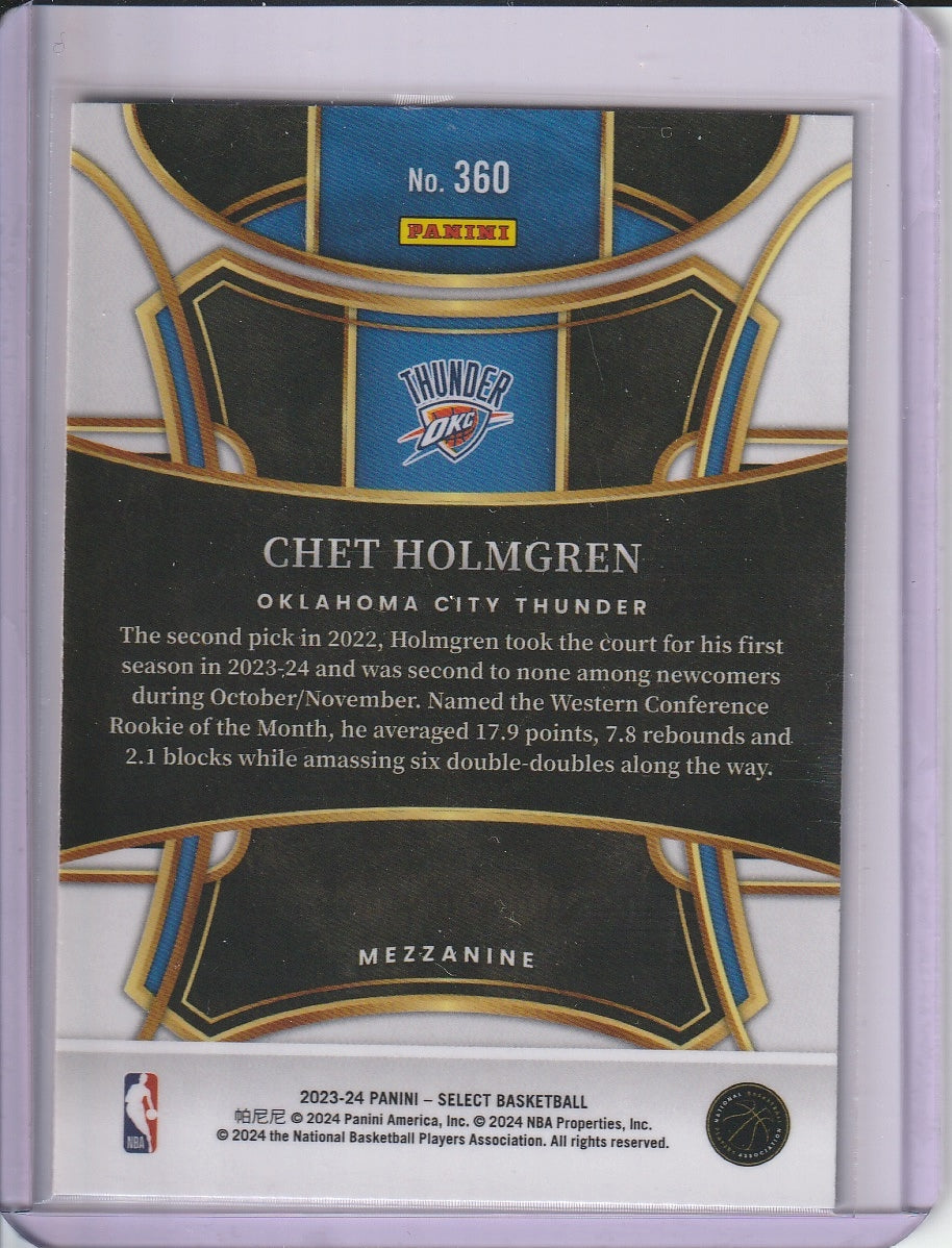 2023-24 Panini Select Basketball - Chet Holmgren 'Mezzanine'