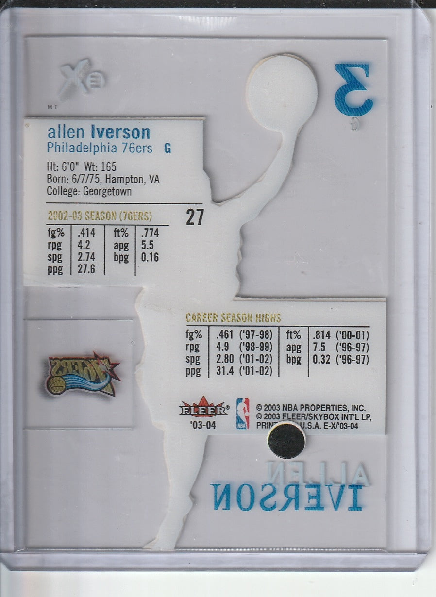 2003-04 Fleer Basketball - Allen Iverson 'eX' Acetate