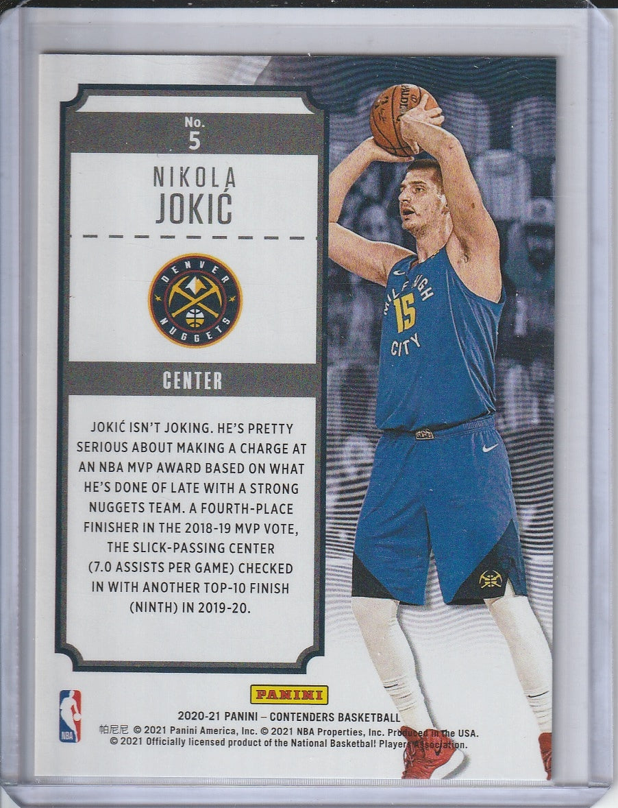 2020-21 Panini Contenders Basketball - Nikola Jokic 'MVP Contenders'
