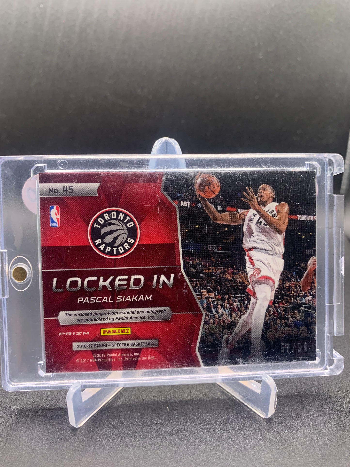 2016-17 Panini Spectra Basketball - Pascal Siakam ‘Locked In’ RC Rookie Patch Auto /99