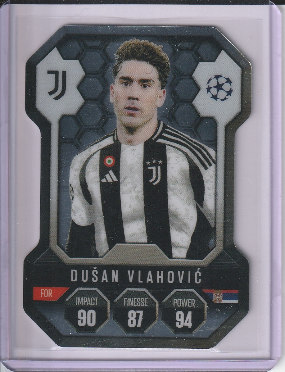 2025 Topps Match Attax - Dusan Vlahovic 'Chrome Sheild' Die Cut