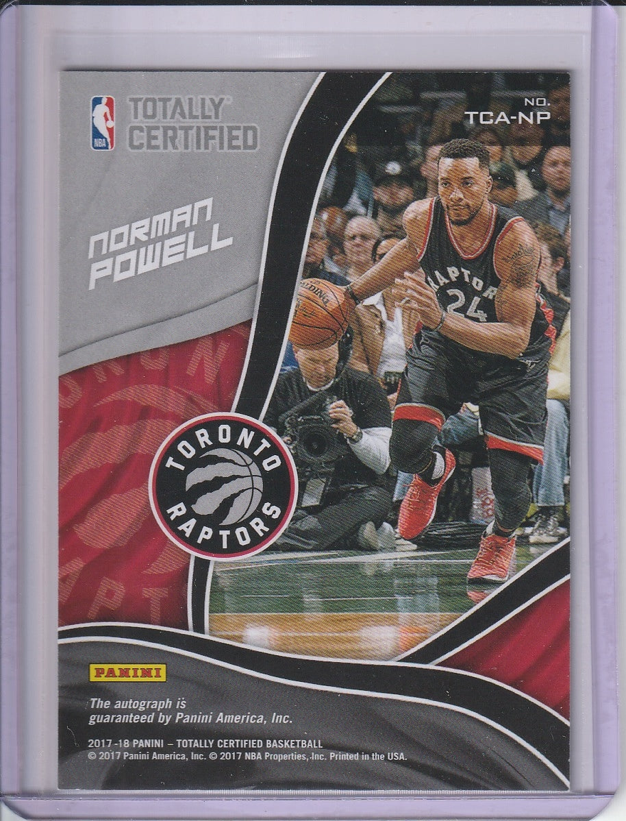 2017-18 Panini Totally Certified Basketball - Norman Powell 'Autographs' Auto /75