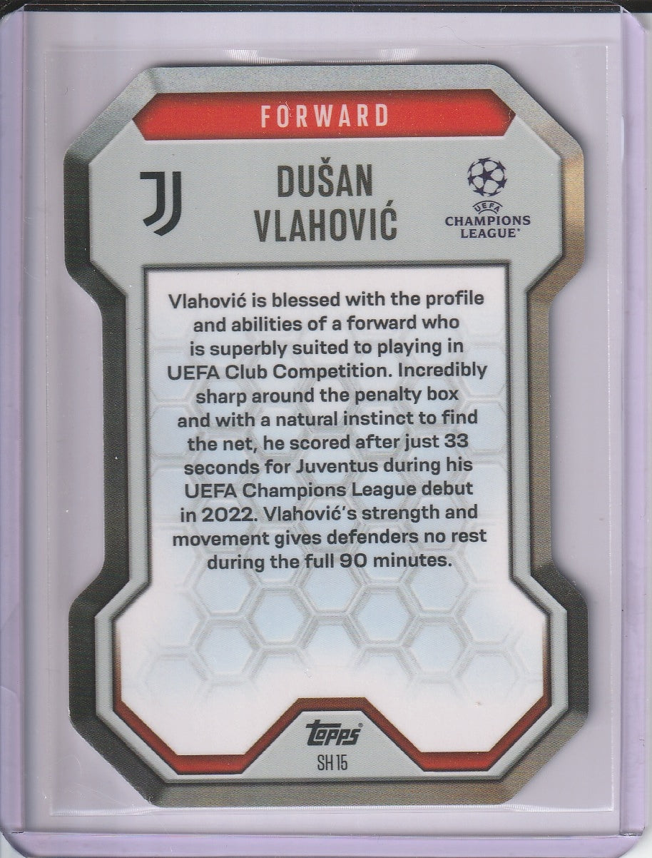 2025 Topps Match Attax - Dusan Vlahovic 'Chrome Sheild' Die Cut