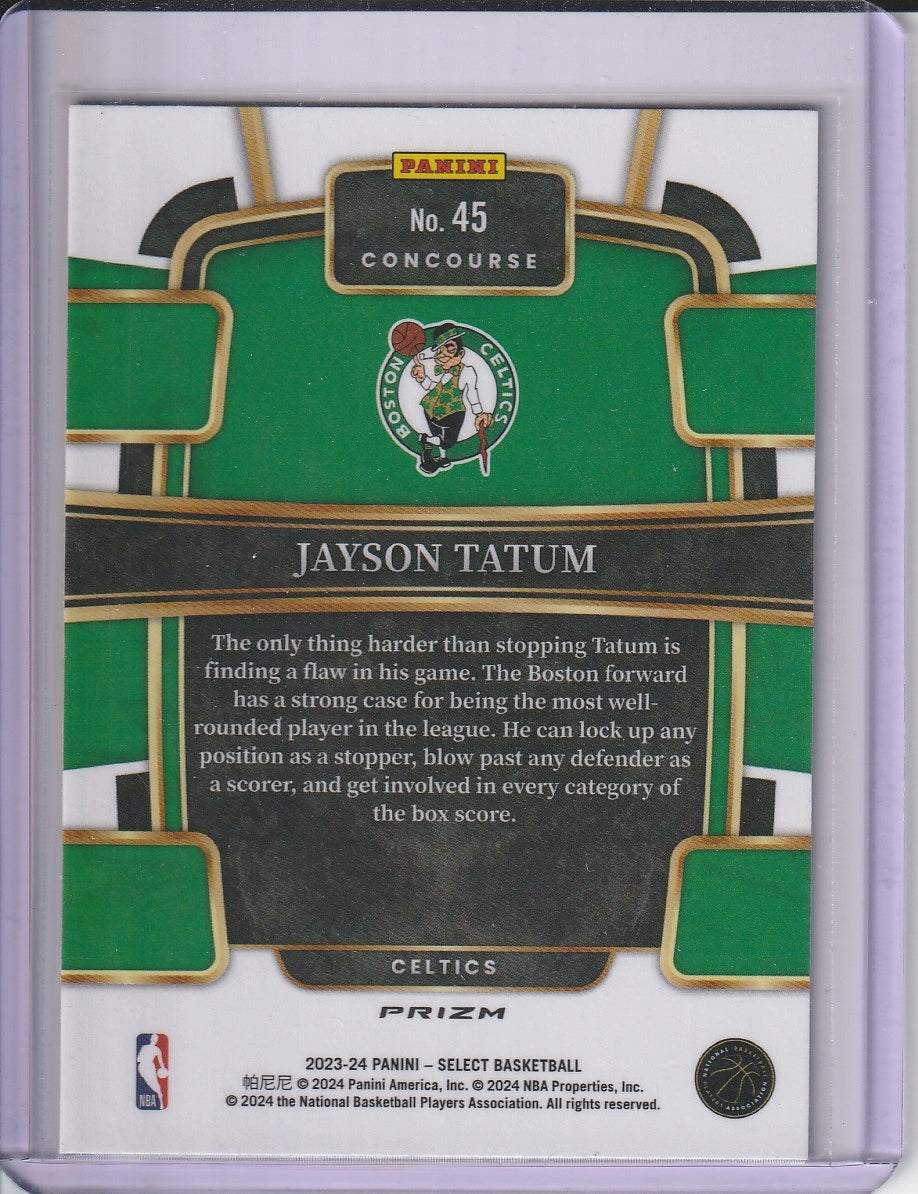 2023-24 Panini Select Basketball - Jayson Tatum 'Silver Prizm' Holo