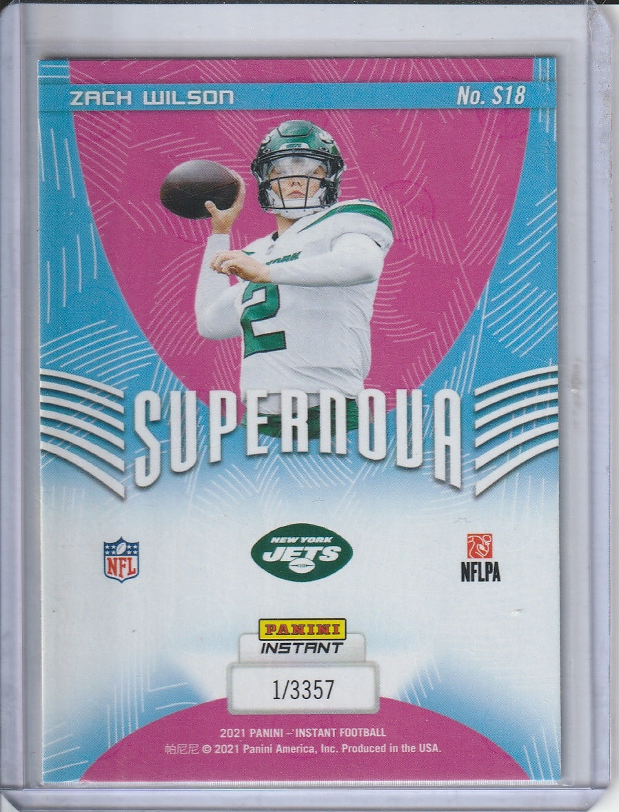 2021 Panini Instant Football - Zach Wilson 'Supernove' RC Rookie /3357
