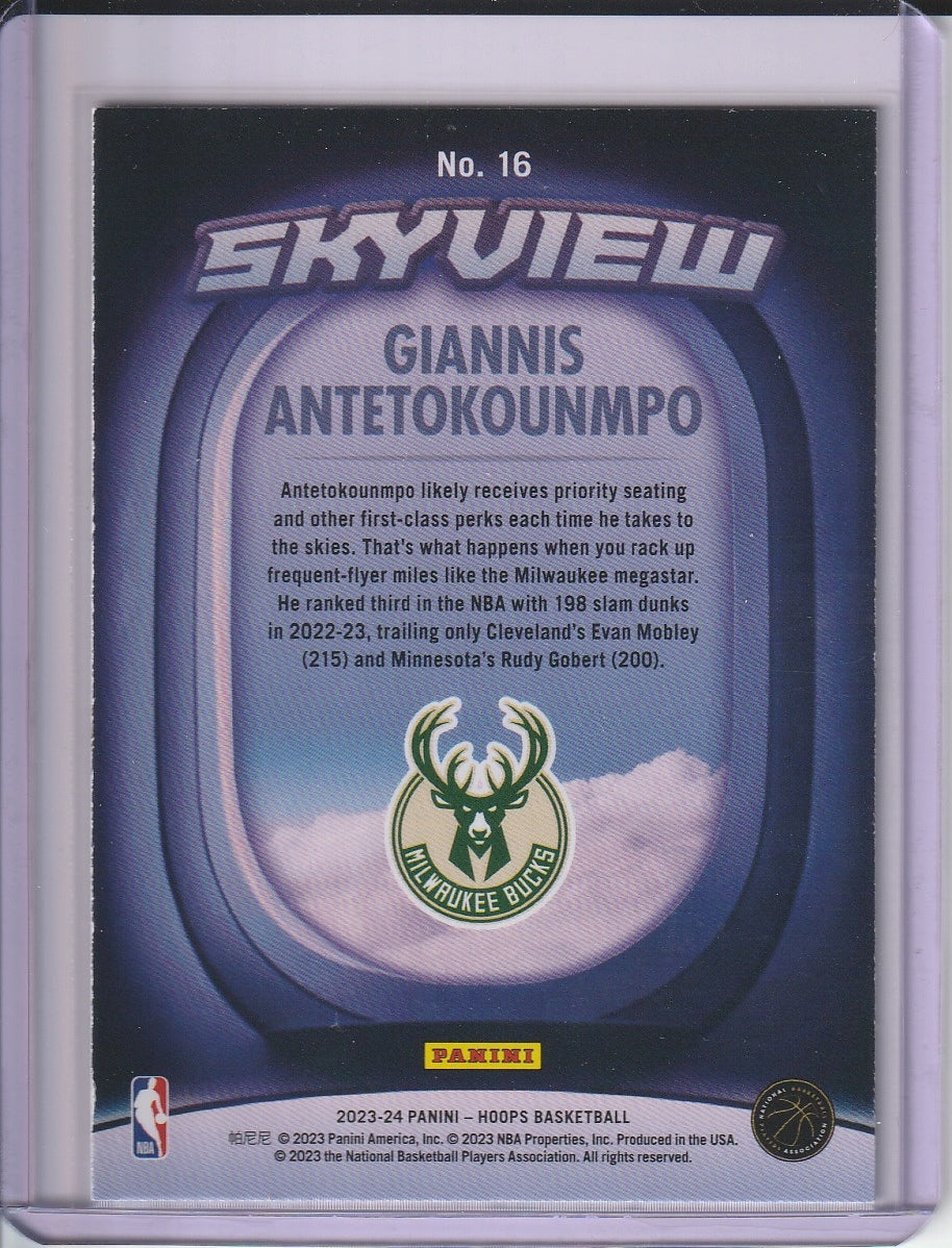 2023-24 Panini Hoops Basketball - Giannis Antetokounmpo 'Skyview'