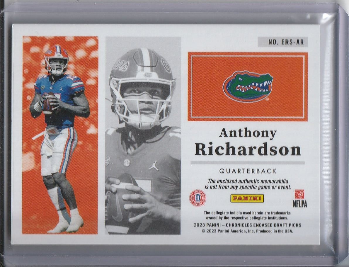 2023 Panini Chronicles Encased Draft Picks Football - Anthony Richardson 'Substantial Rookie Swatches'