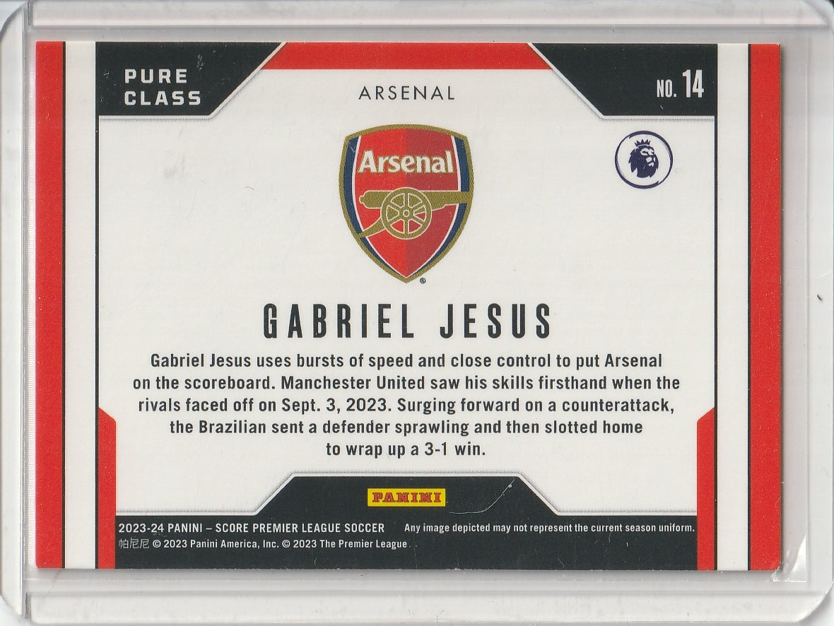 2023-24 Panini Score Premier League Soccer - Gabriel Jesus 'Pure Class'