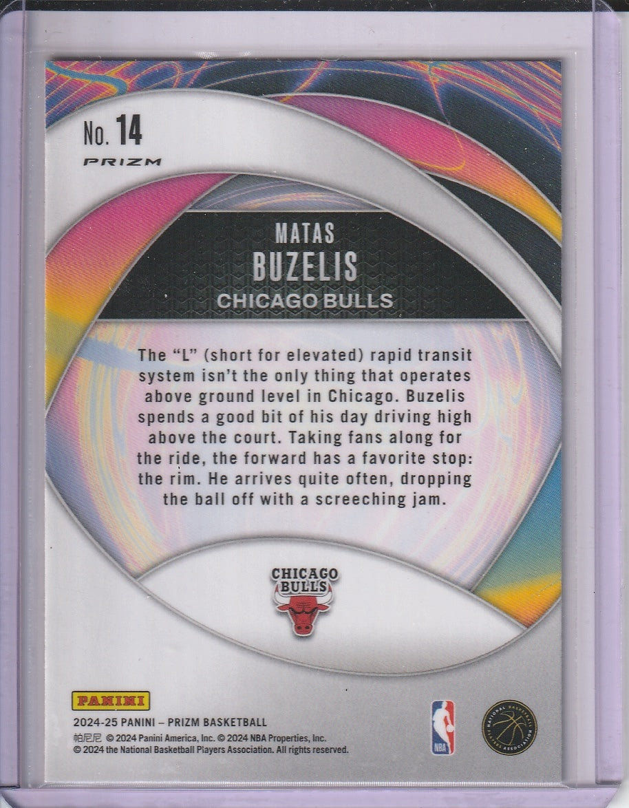 2024-25 Panini Prizm Basketball - Matas Buzelis 'Instant Impact' Green Prizm RC Rookie