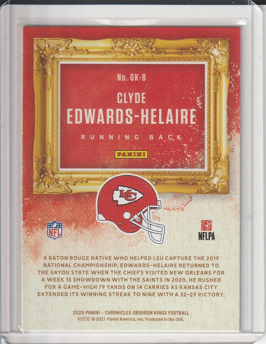 2020 Panini Chronicles Gridiron Kings Football - Clyde Edwards-Helaire RC Rookie