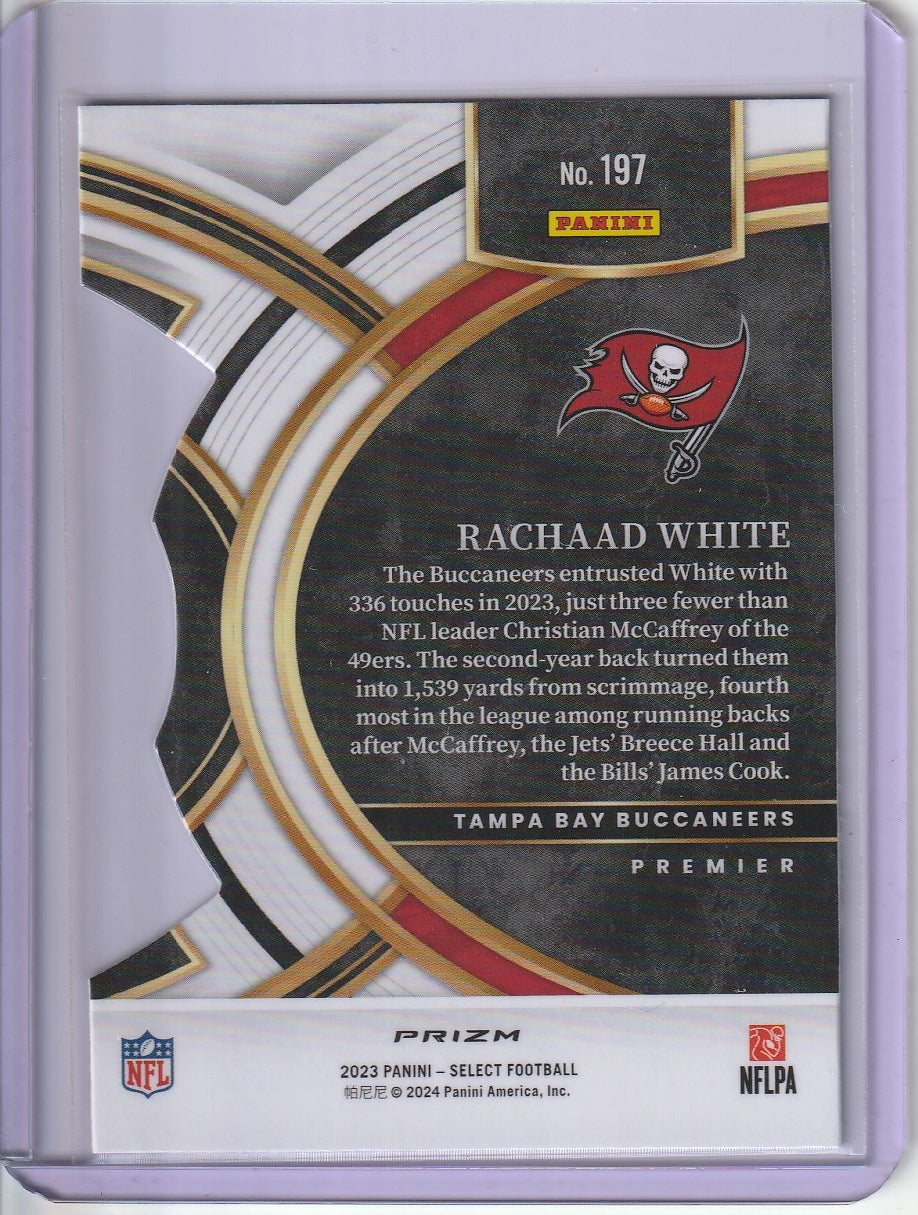 2023 Panini Select Football - Rachaad White 'Premier' Silver Prizm Die Cut
