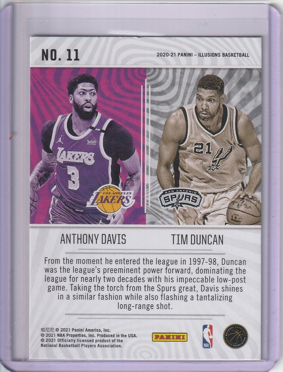 2020-21 Panini Illusions Basketball - Anthony Davis / Tim Duncan 'Fantasy Matchups'
