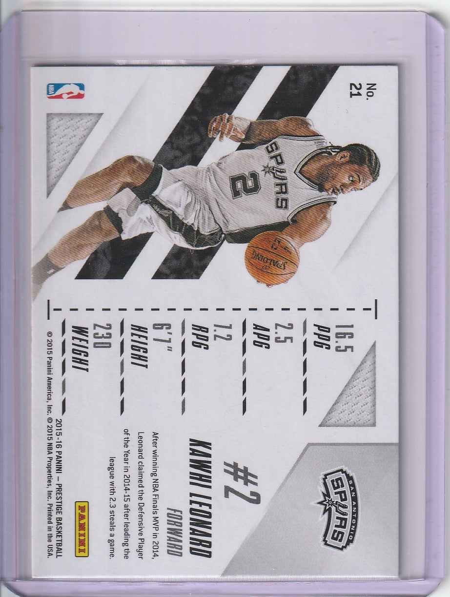 2015-16 Panini Prestige Basketball - Kawhi Leonard 'Prestigious Pros'