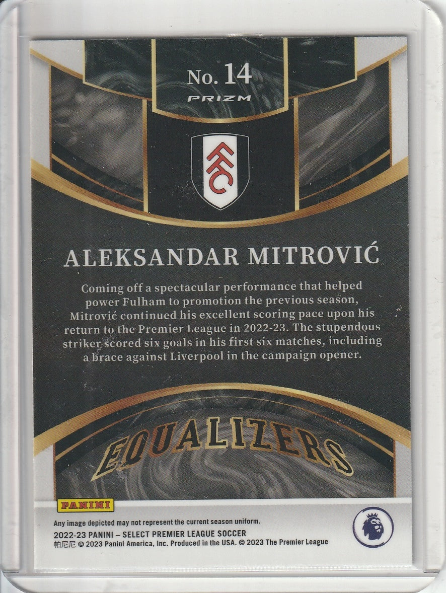 2022-23 Panini Select Premier League Soccer - Aleksandar Mitrovic 'Equalizers' Silver Prizm