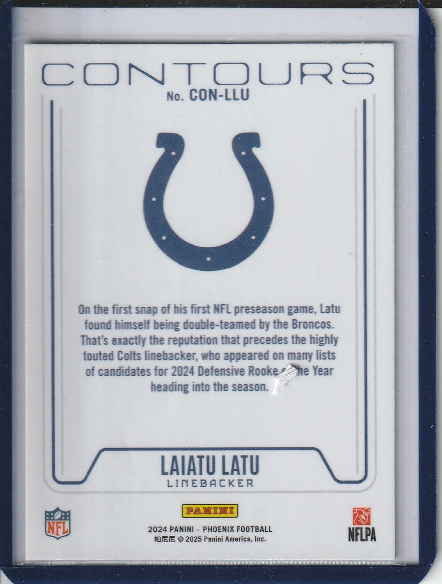 2024 Panini Phoenix Football - Laiatu Latu 'Contours' RC Rookie