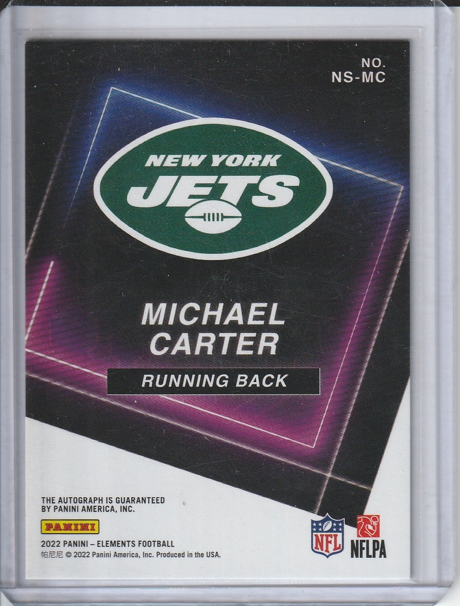 2022 Panini Elements Football - Michael Carter 'Neon Signs' Autograph /125