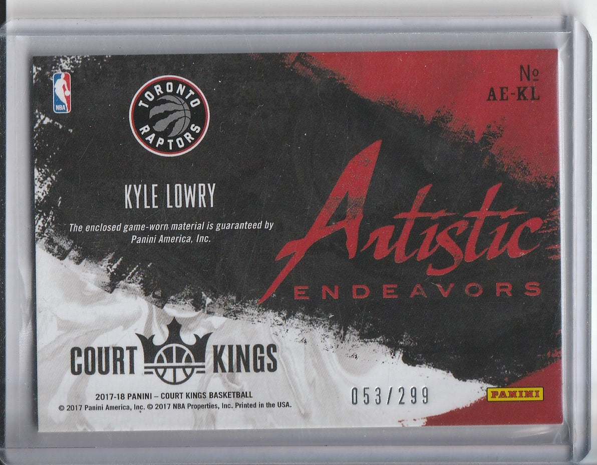 2017-18 Panini Court Kings Basketball - Kyle Lowery 'Artistic Endeavors /299 *Game Worn*