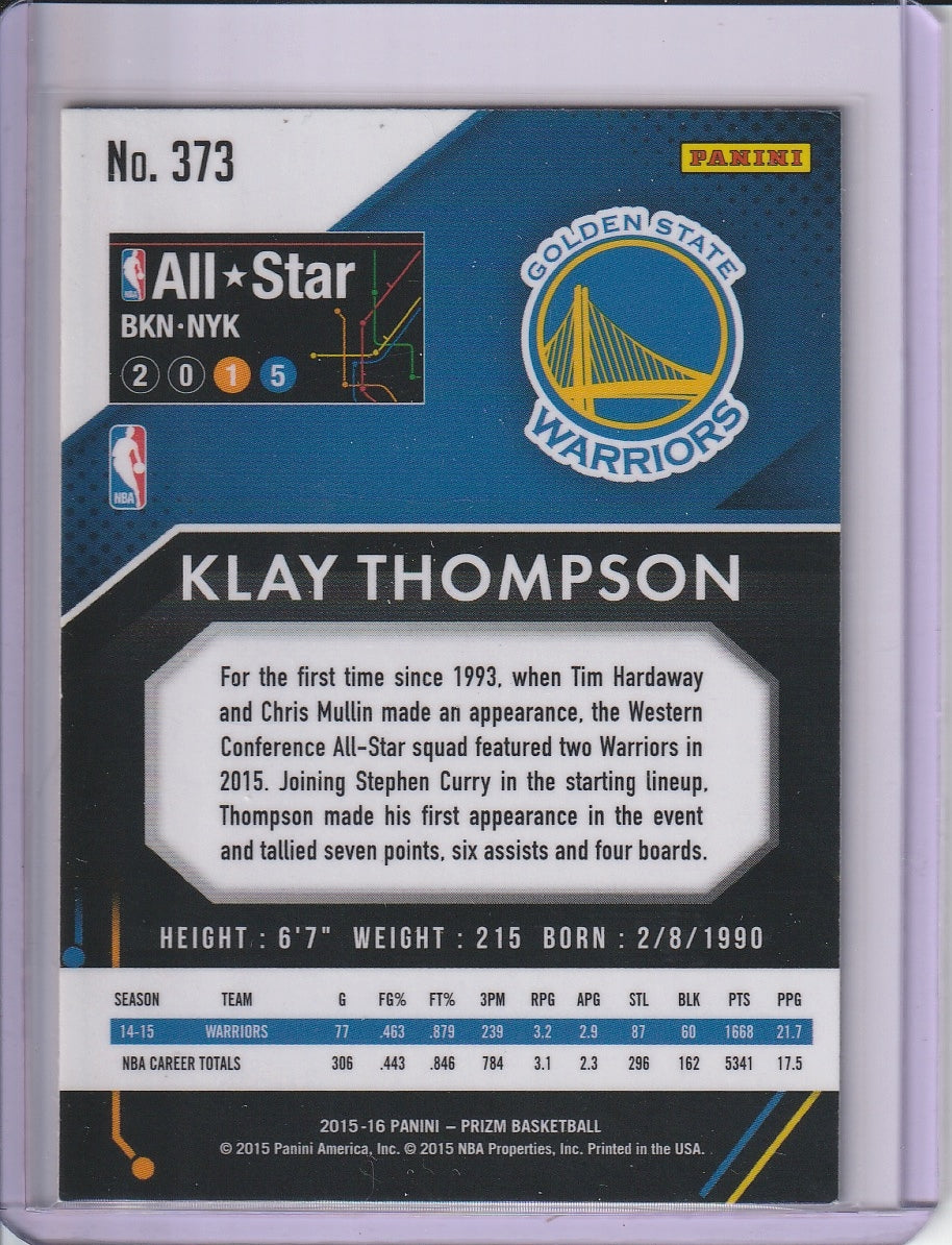 2015-16 Panini Prizm Basketball - Klay Thompson '2015 All Star Team'