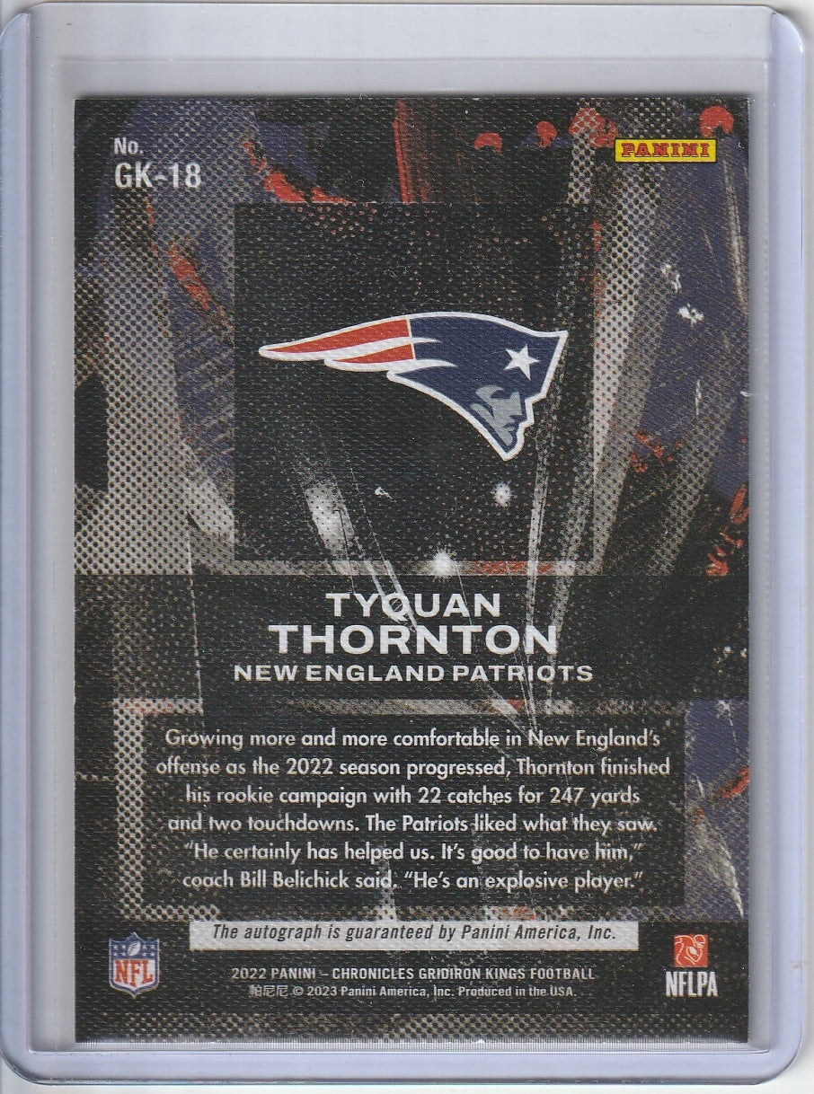 2022 Panini Chronicles Gridiron Kings Football - Tyquan Thornton Auto /199