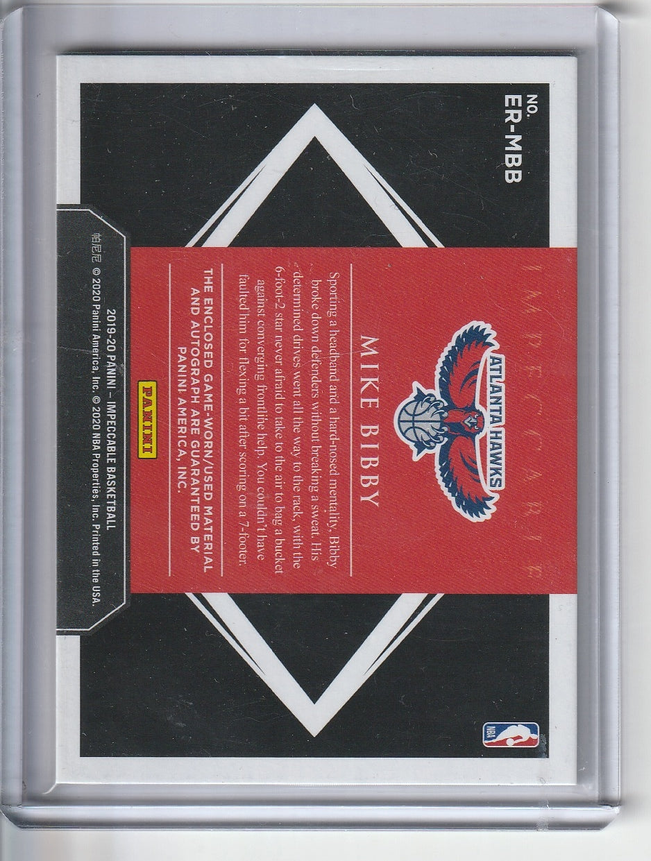 2019-20 Panini Impeccable Basketball - Mike Bibby Game-Worn Jersey, On-Card Auto /99