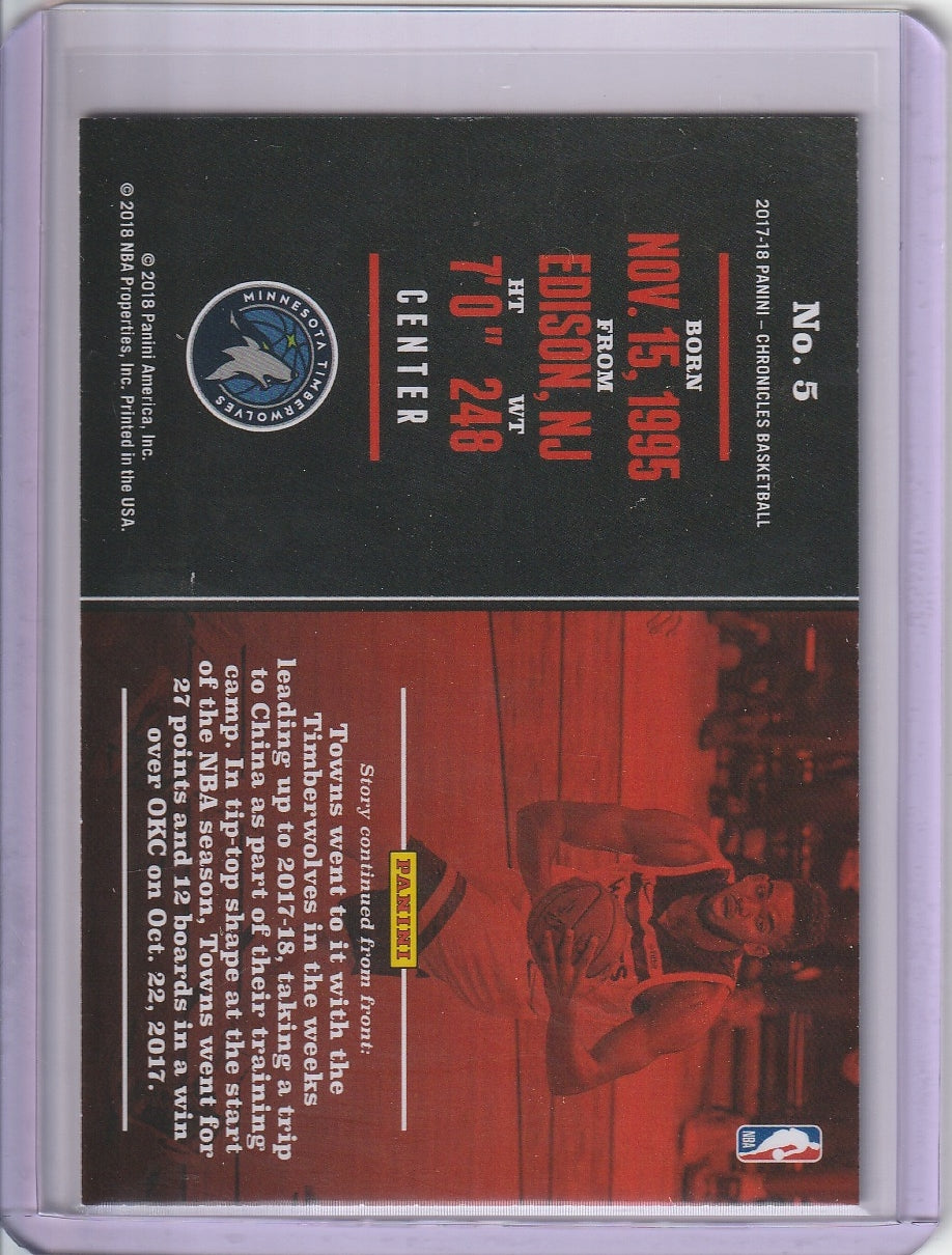 2017-18 Panini Chronicles Basketball - Karl-Anthony Towns 'Purple' /149
