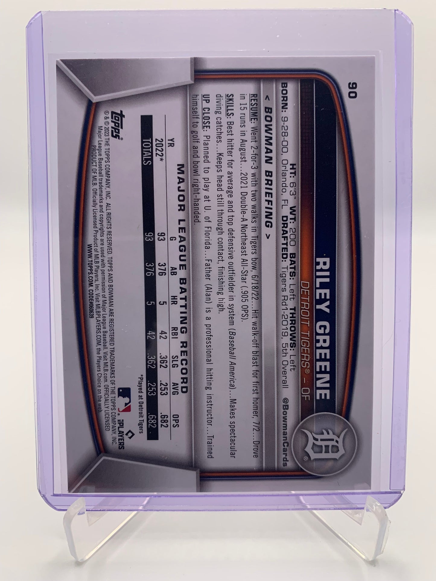 2023 Bowman MLB - Riley Greene RC Rookie