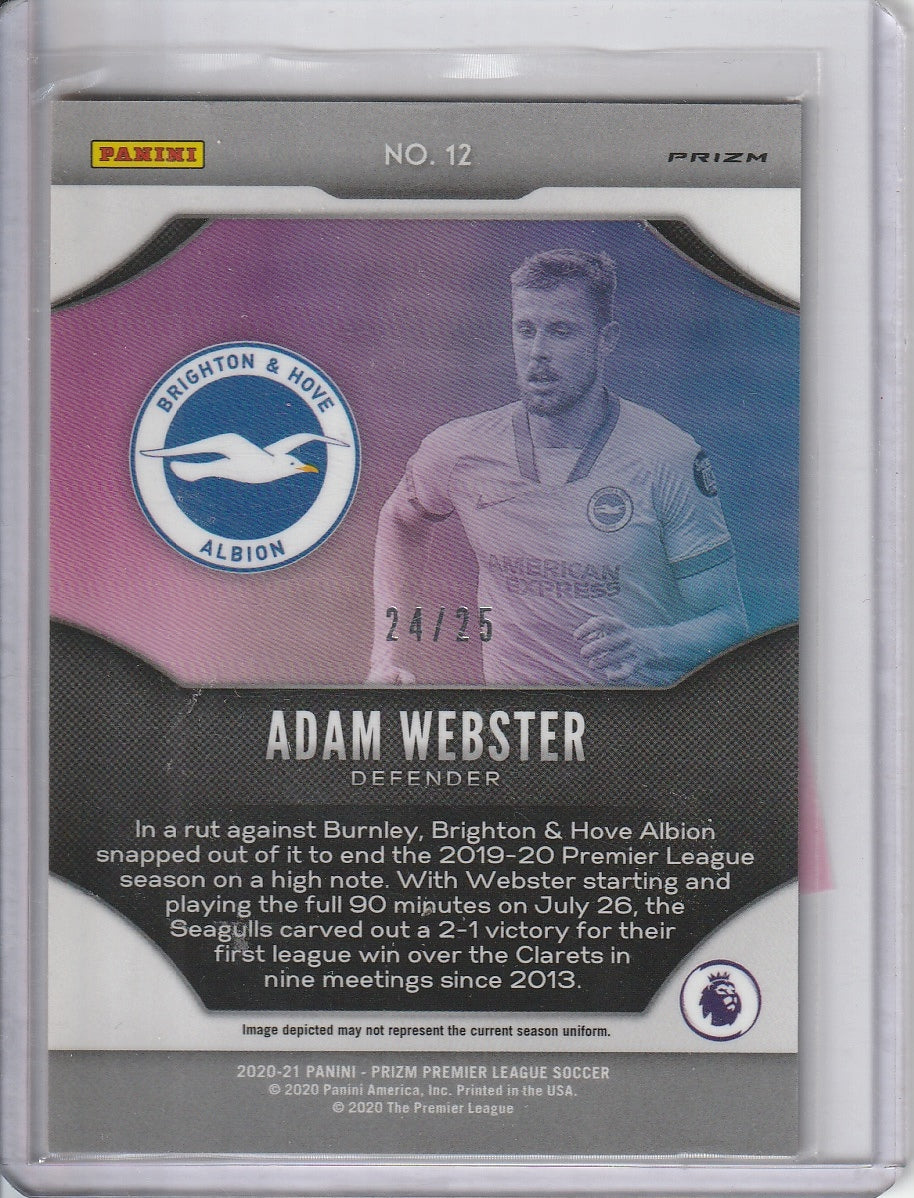 2020-21 Panini Prizm Premier League Soccer - Adam Webster 'Fireworks' Orange /25