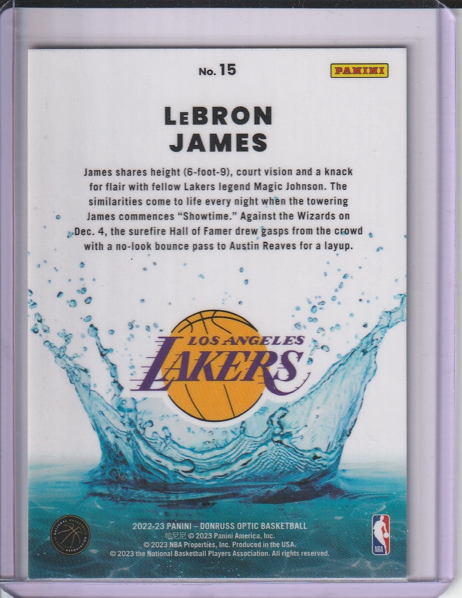 2022-23 Panini Donruss Optic Basketball - LeBron James 'Splash!'