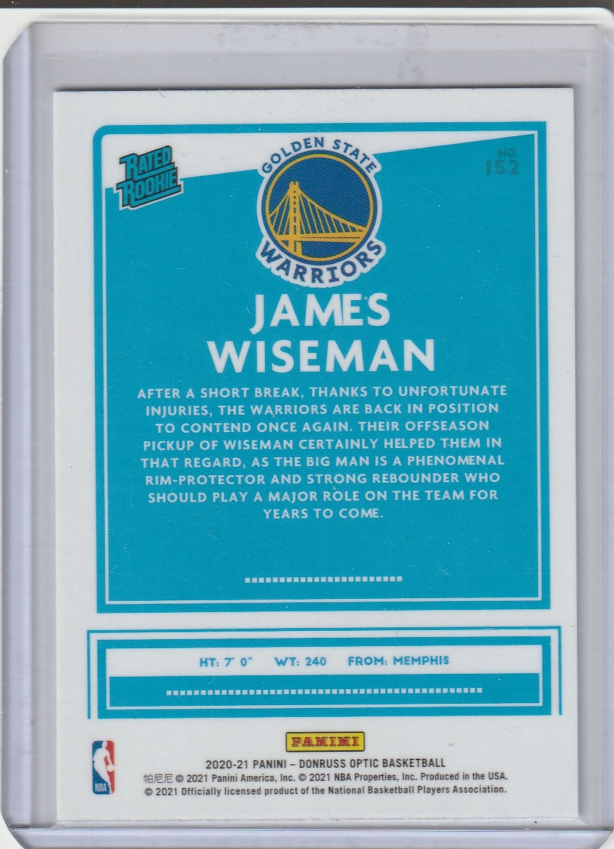 2020-21 Panini Donruss Optic Basketball - James Wiseman 'Rated Rookie'
