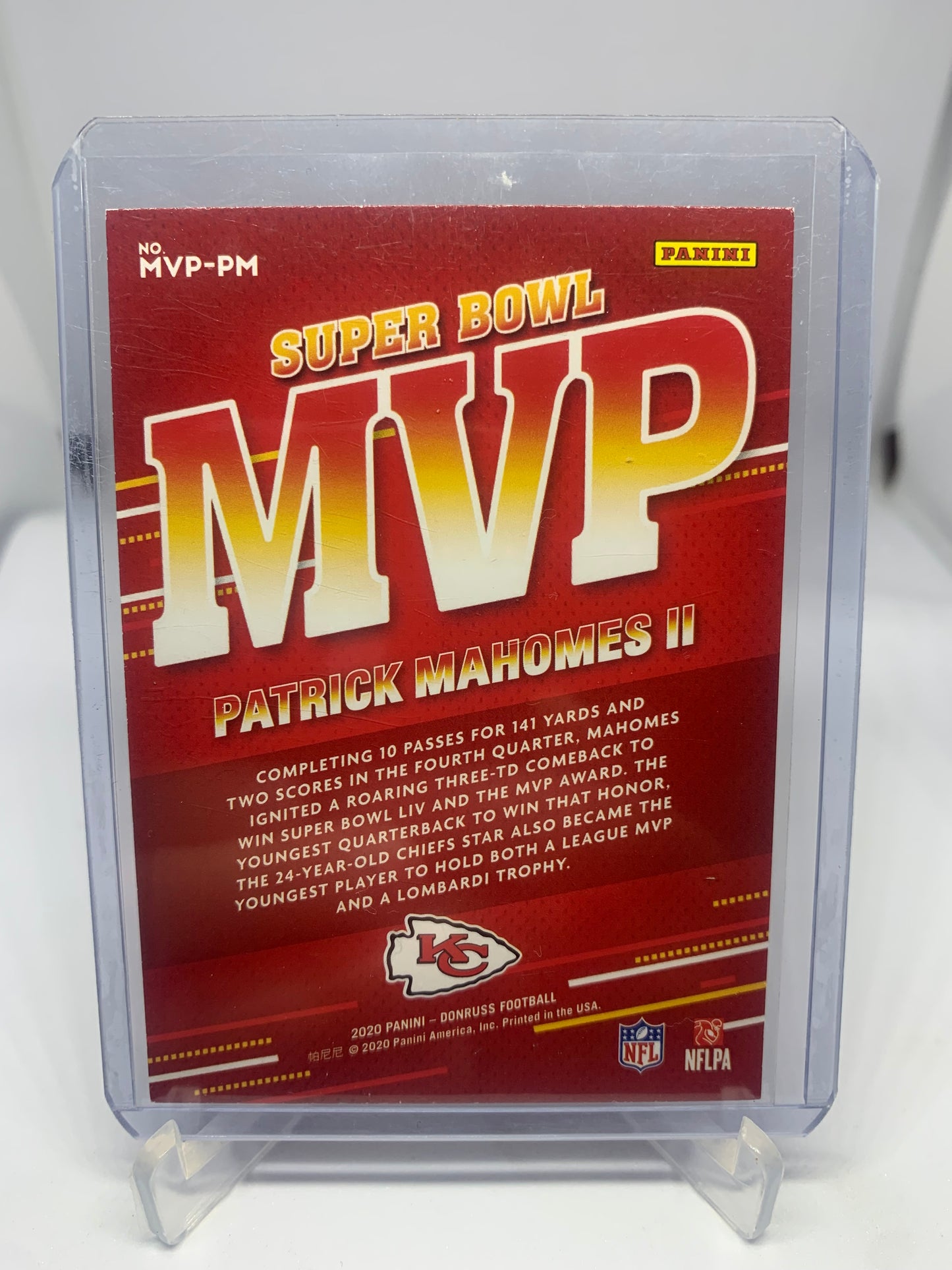 2020 Donruss Football - Patrick Mahomes II ‘Super Bowl MVP’