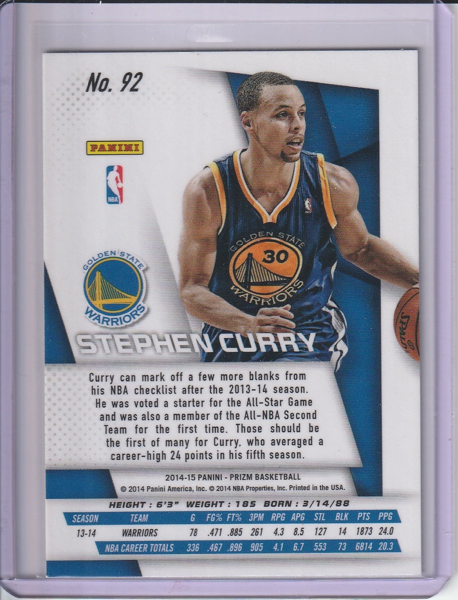 .2014-15 Panini Prizm Basketball - Stephen Curry