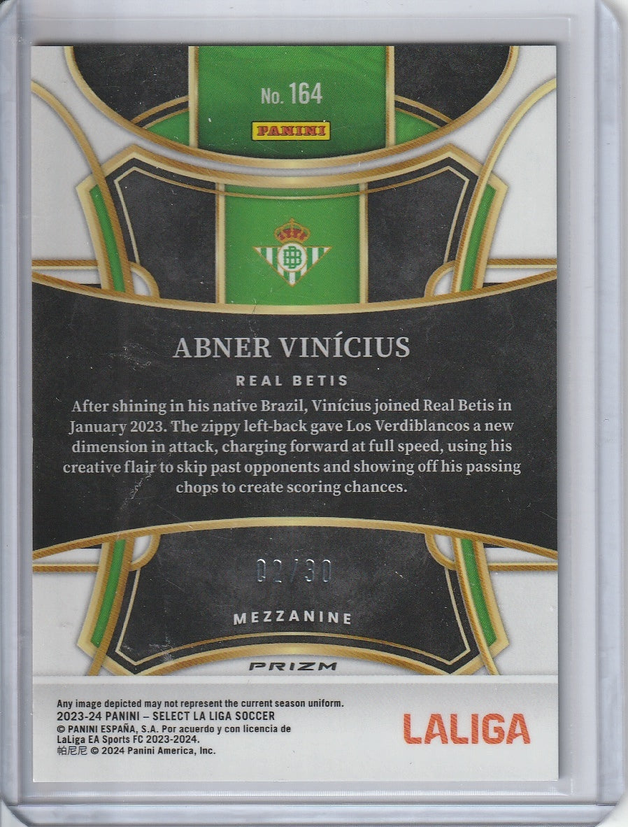 2023-24 Panini Select La Liga Soccer- Abner Vinicius 'Mezzanine' Tie-Dye /30 RC Rookie
