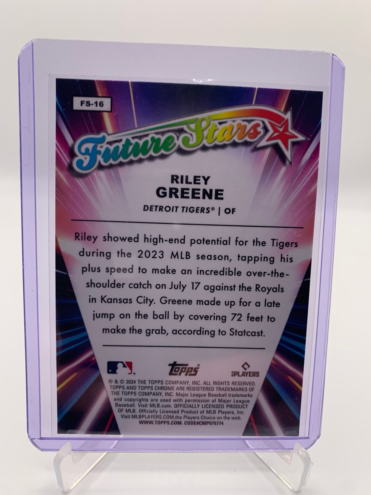 2024 Topps Chrome MLB - Riley Greene ‘Future Stars’