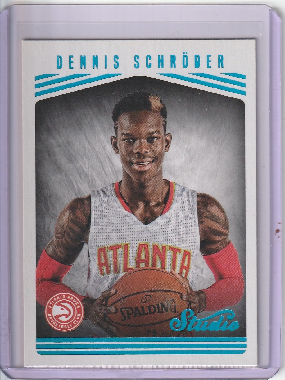 2016-17 Panini Studio Basketball - Dennis Schroder 'Teal Portrait' SP