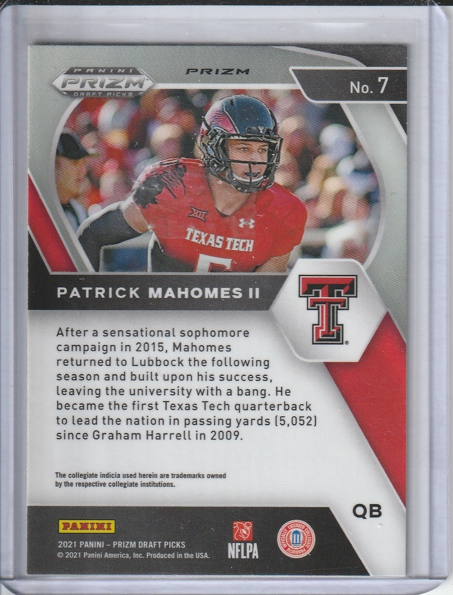 2021 Panini Prizm Draft Picks - Patrick Mahomes II 'Silver Prizm' Holo