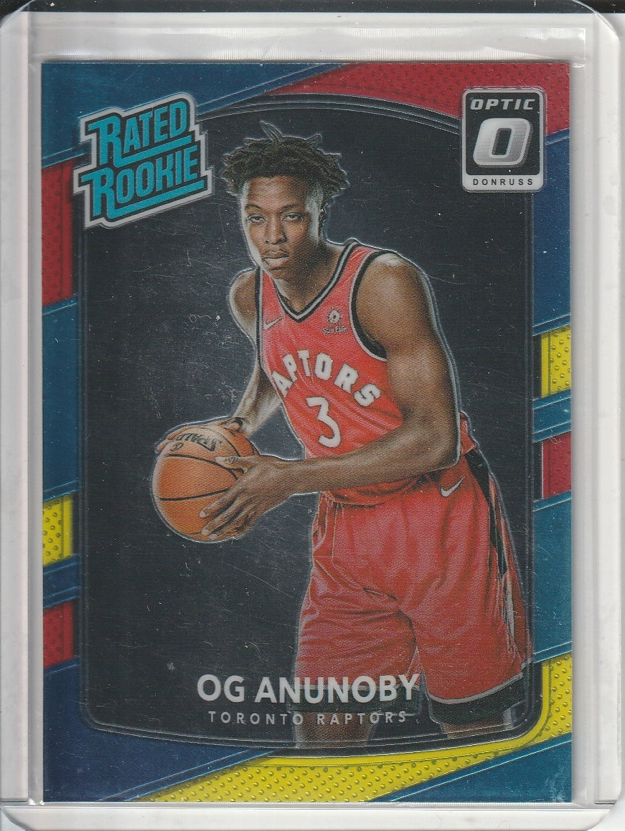 2017-18 Panini Donruss Optic Basketball - OG Anunoby 'Rated Rookie' Red and Yellow RC Rookie