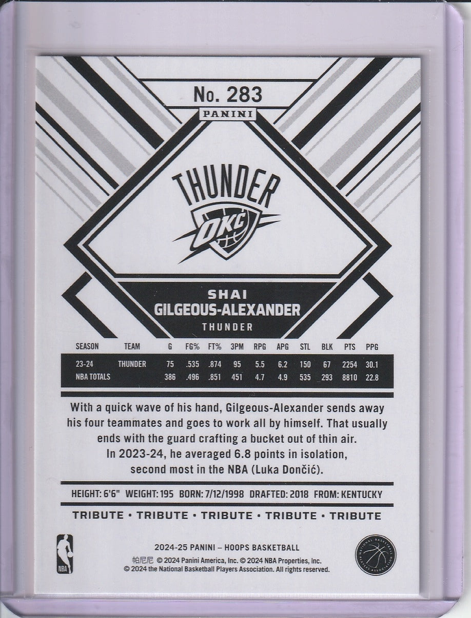 2024-25 Panini Hoops Basketball - Shai Gilgeous-Alexander 'Tribute'