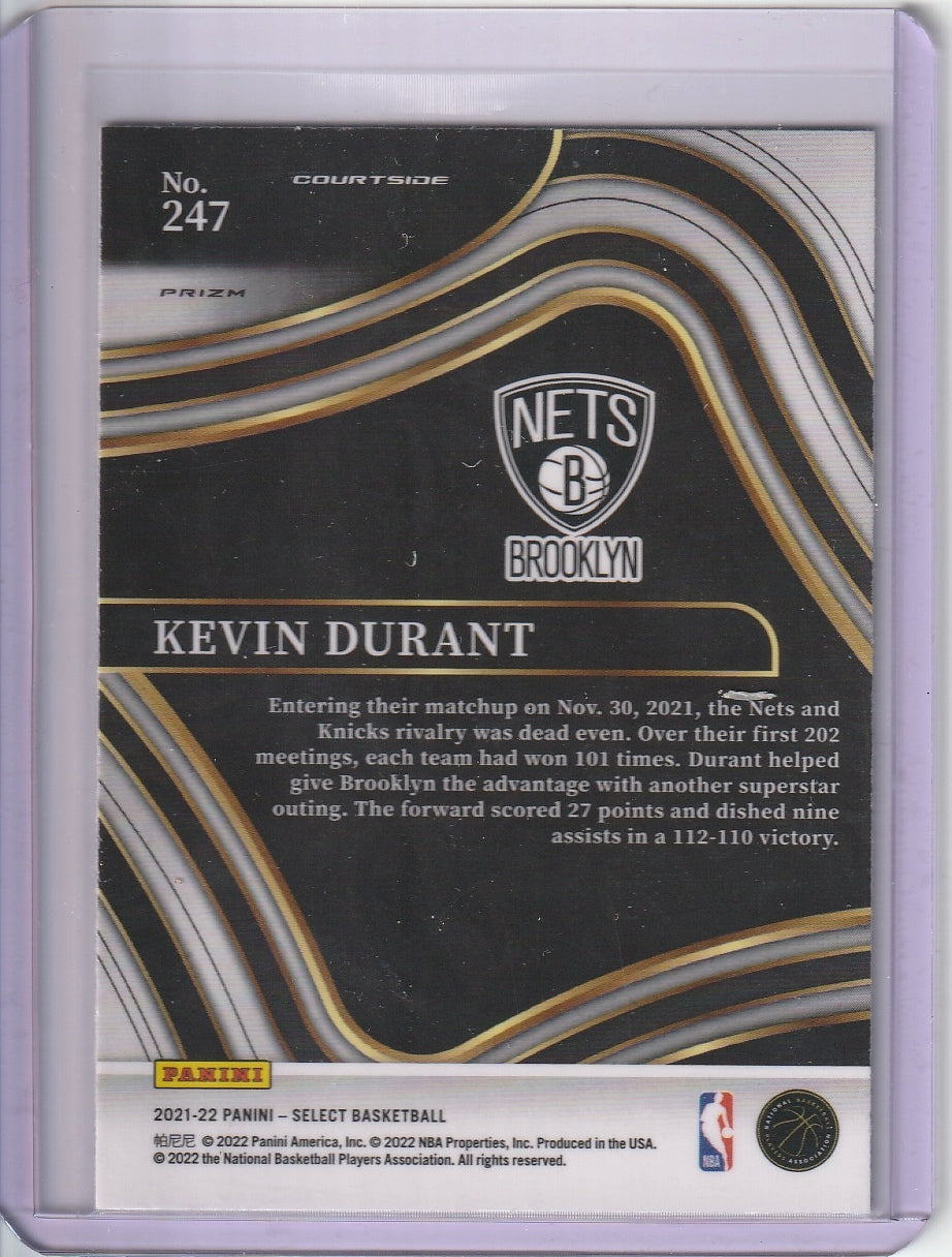2021-22 Panini Select Basketball - Kevin Durant 'Courtside' Blue Shimmer