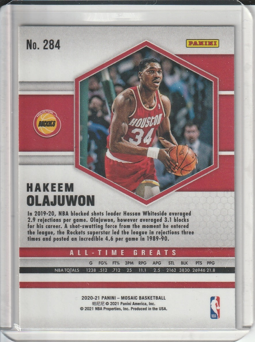 2020-21 Panini Mosaic Basketball - Hakeem Olajuwon 'All-Time Greats'