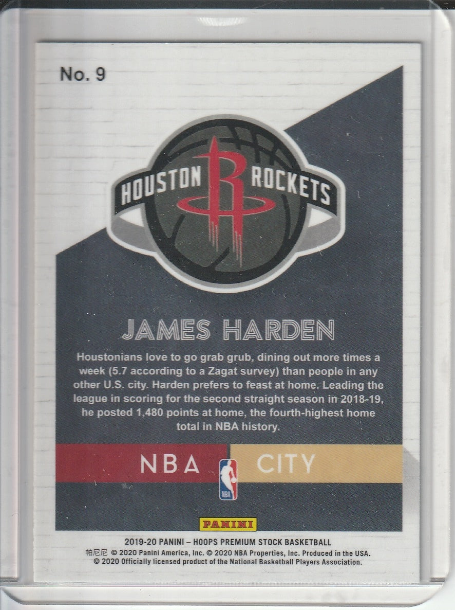 2019-20 Panini Hoops Premium Stock Basketball - James Harden 'NBA City'